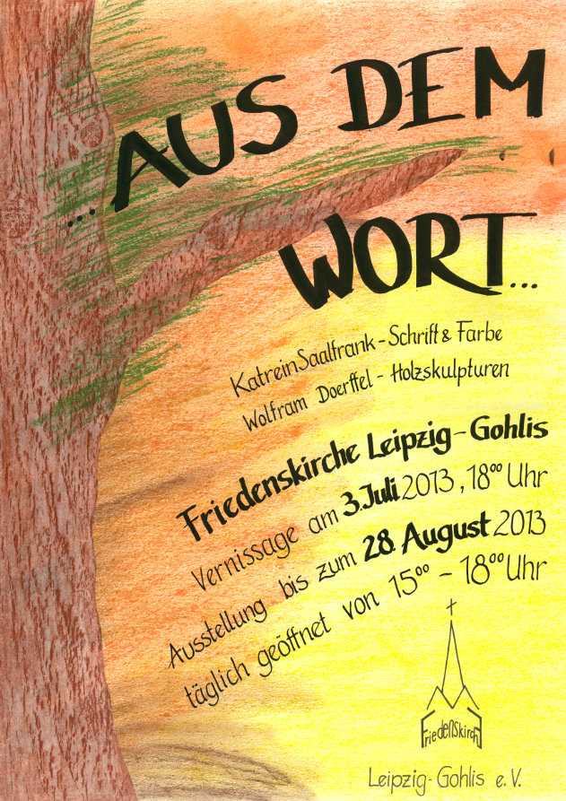 Plakat zur Ausstellung Aus dem Wort
