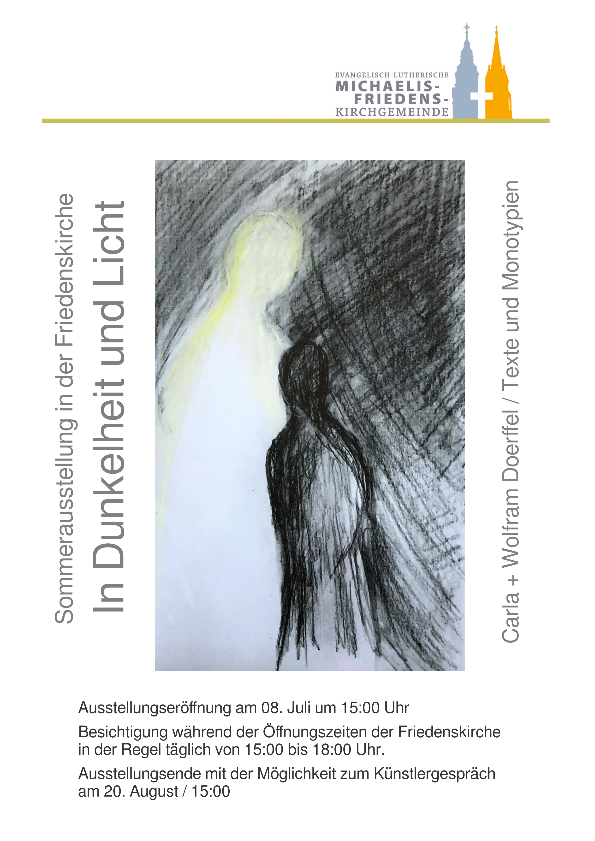 Plakat zur Ausstellung In Dunkelheit und Licht