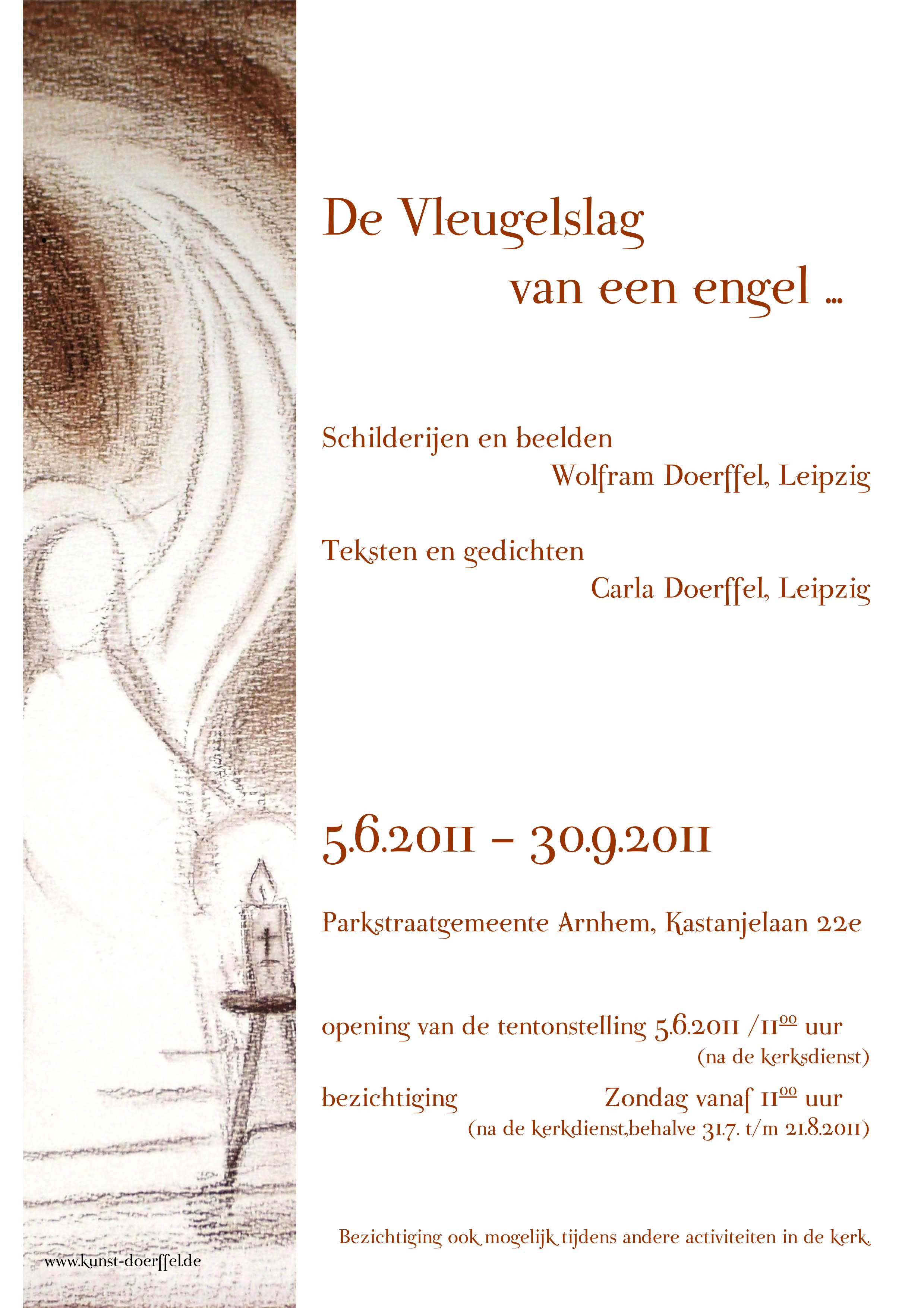 Plakat zur Ausstellung Der Flügelschlag eines Engels