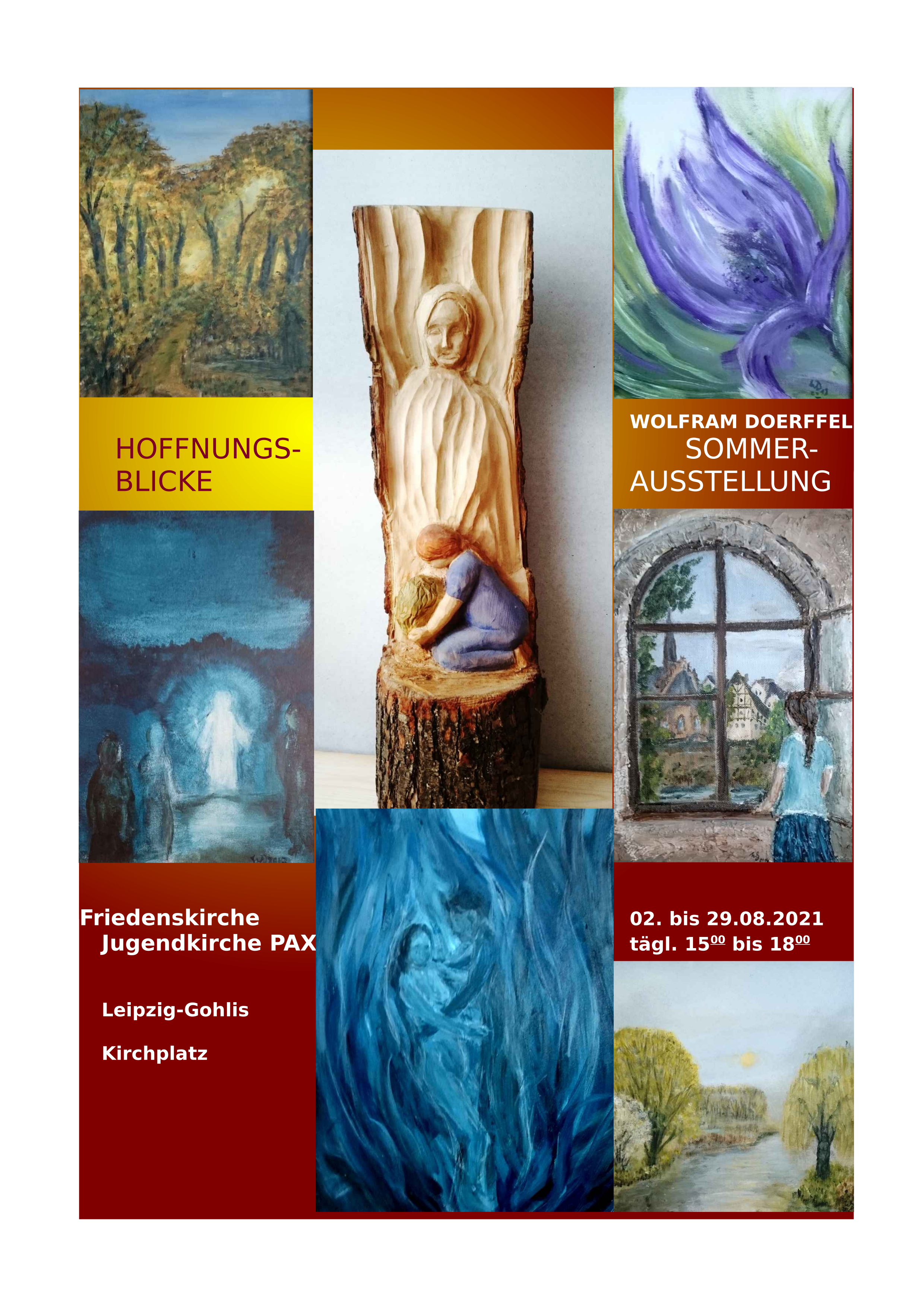 Plakat zur Ausstellung Hoffnungsblicke