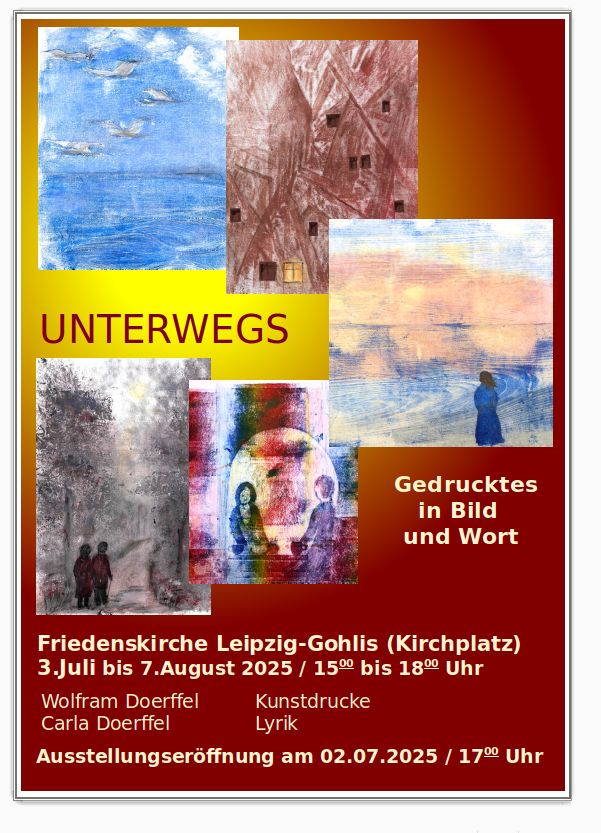 Ausstellungsplakat Unterwegs Leipzig