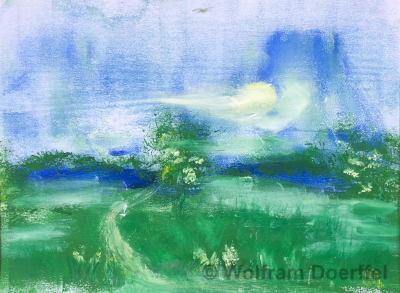 Durch taufrisches Gras